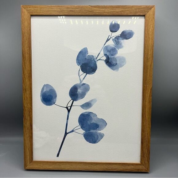 Target Threshold 2 Piece Indigo Apple Branch Watercolor Framed Prints - Picture 3 of 8